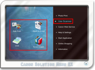 canon solution menu ex windows 7